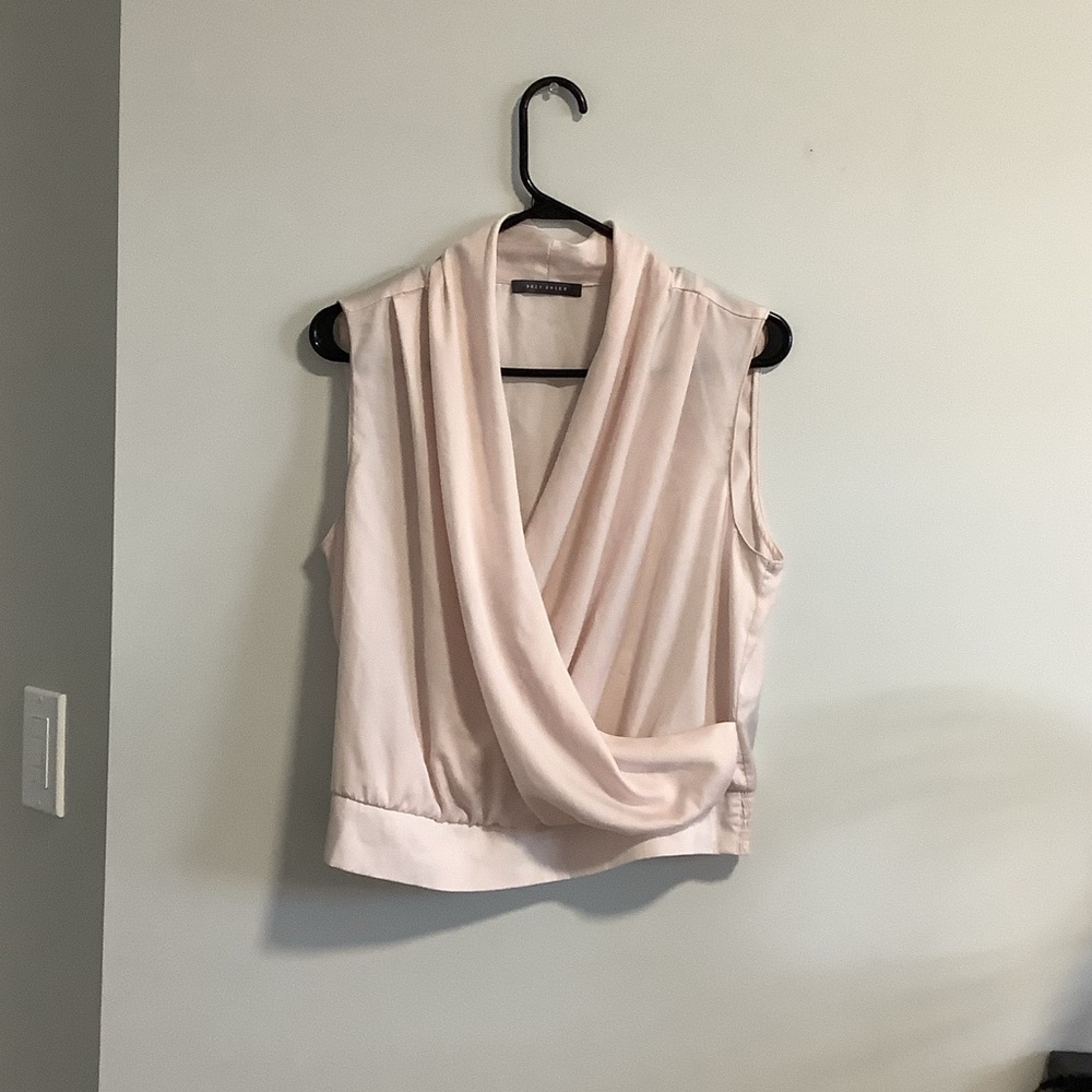 Soft pink wrap tee
